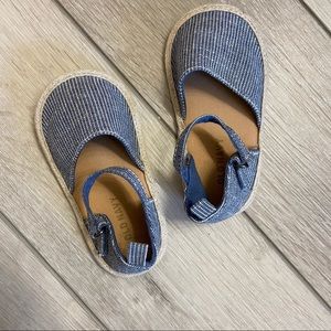 Blue and white striped 18-24 month sandals